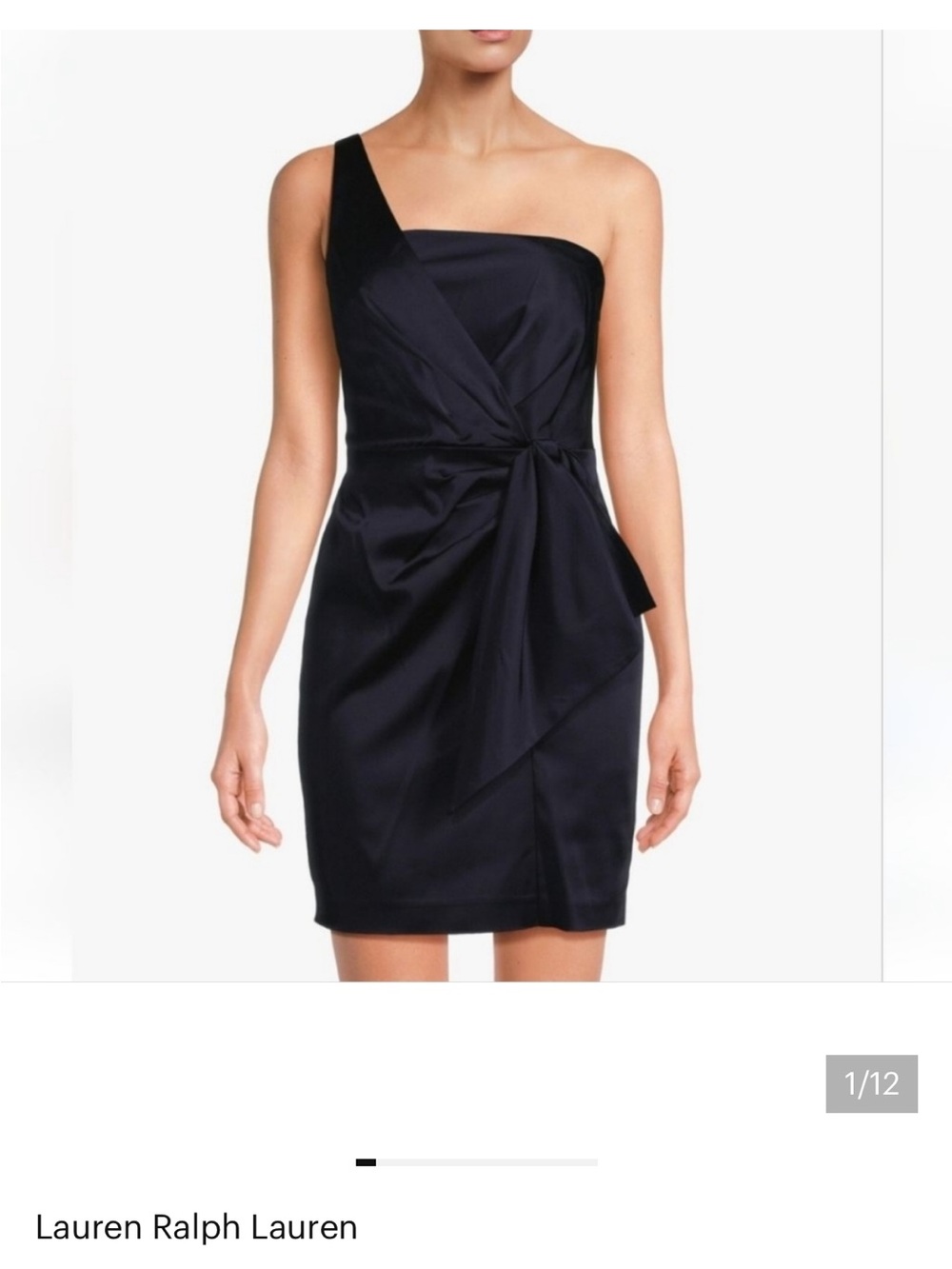 Ralph Lauren Black One-Shoulder Dress
